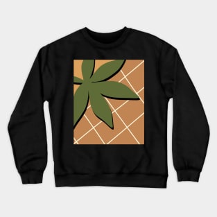 Minimal Modern  Abstract Shapes  Leaves Warm Tones  Design Crewneck Sweatshirt